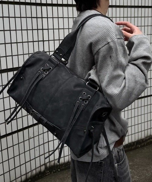 Chikashitsu +】vintage string belt shoulder bag / 【チカシツプラス