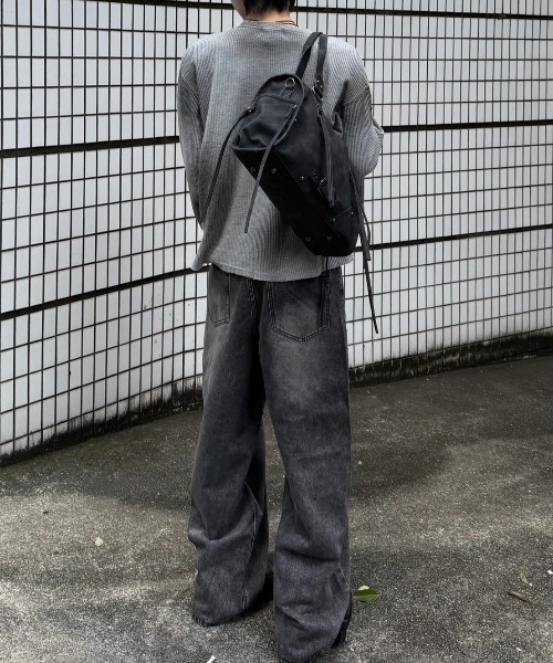 Chikashitsu +(チカシツプラス)の「【Chikashitsu +】vintage string belt shoulder bag / 【チカシツプラス】ビンテージ紐付きベルトショルダーバッグ(ショルダーバッグ・メンズ・グレー/ブラック/ブラウン・ONE SIZE)」の14枚目の写真