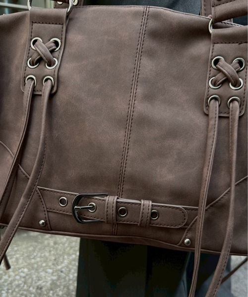 Chikashitsu +(チカシツプラス)の「【Chikashitsu +】vintage string belt shoulder bag / 【チカシツプラス】ビンテージ紐付きベルトショルダーバッグ(ショルダーバッグ・メンズ・グレー/ブラック/ブラウン・ONE SIZE)」の18枚目の写真