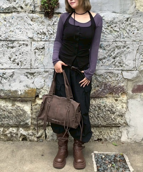 Chikashitsu +(チカシツプラス)の「【Chikashitsu +】vintage string belt shoulder bag / 【チカシツプラス】ビンテージ紐付きベルトショルダーバッグ(ショルダーバッグ・メンズ・グレー/ブラック/ブラウン・ONE SIZE)」の22枚目の写真
