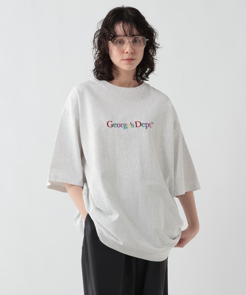 GEORGE'S(ジョージズ)の「カラー刺繍プリントTシャツ(Tシャツ/カットソー・メンズ・杢グレー/ネイビー・LARGE/MEDIUM)」の10枚目の写真