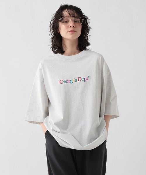 GEORGE'S(ジョージズ)の「カラー刺繍プリントTシャツ(Tシャツ/カットソー・メンズ・杢グレー/ネイビー・LARGE/MEDIUM)」の11枚目の写真
