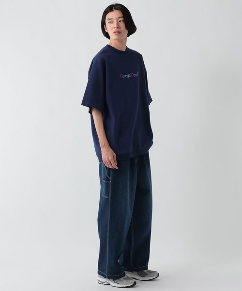 GEORGE'S(ジョージズ)の「カラー刺繍プリントTシャツ(Tシャツ/カットソー・メンズ・杢グレー/ネイビー・LARGE/MEDIUM)」の16枚目の写真