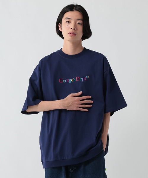 GEORGE'S(ジョージズ)の「カラー刺繍プリントTシャツ(Tシャツ/カットソー・メンズ・杢グレー/ネイビー・LARGE/MEDIUM)」の21枚目の写真
