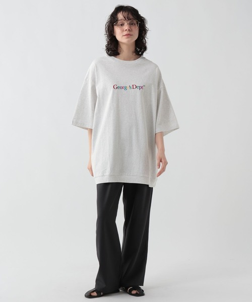 GEORGE'S(ジョージズ)の「カラー刺繍プリントTシャツ(Tシャツ/カットソー・メンズ・杢グレー/ネイビー・LARGE/MEDIUM)」の3枚目の写真