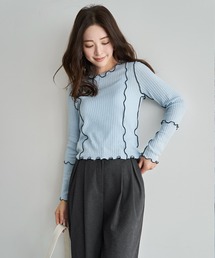 STYLE DELI | メロウリブ◆フリルライントップス(Tシャツ/カットソー)