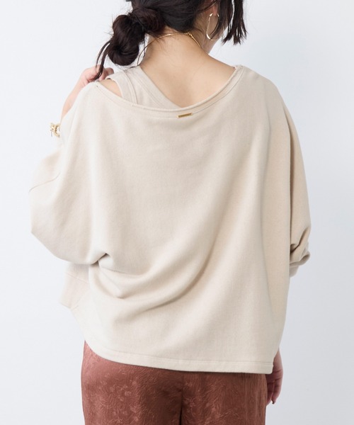 MICA&DEAL（マイカ＆ディール）の「リネンブレンドドルマンルーズスウェット（スウェット・レディース・ライトベージュ/ブラウン/ベージュ・FREE）」の16枚目の写真