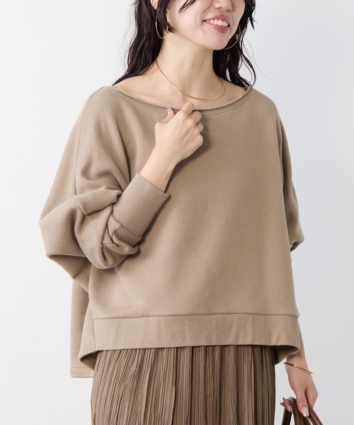 MICA&DEAL（マイカ＆ディール）の「リネンブレンドドルマンルーズスウェット（スウェット・レディース・ライトベージュ/ブラウン/ベージュ・FREE）」の8枚目の写真