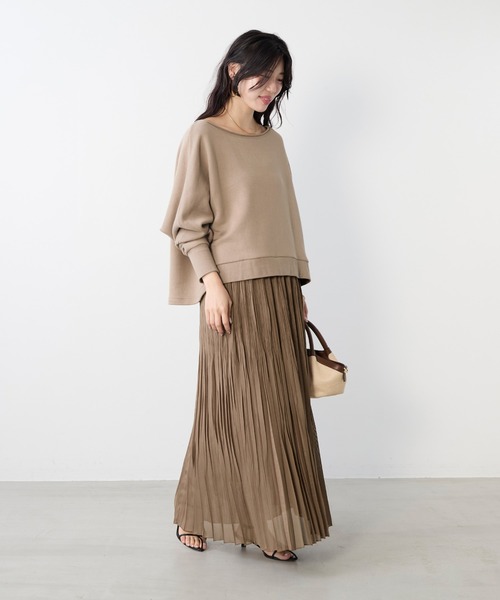 MICA&DEAL（マイカ＆ディール）の「リネンブレンドドルマンルーズスウェット（スウェット・レディース・ライトベージュ/ブラウン/ベージュ・FREE）」の11枚目の写真