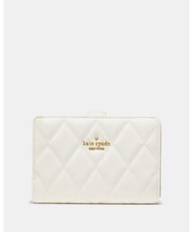 人気★ケイトスペードニューヨーク 二つ折り キルト ウォレット 財布 ホワイト kate spade NEW YORK（ケイト・スペード ニューヨーク） ケイト