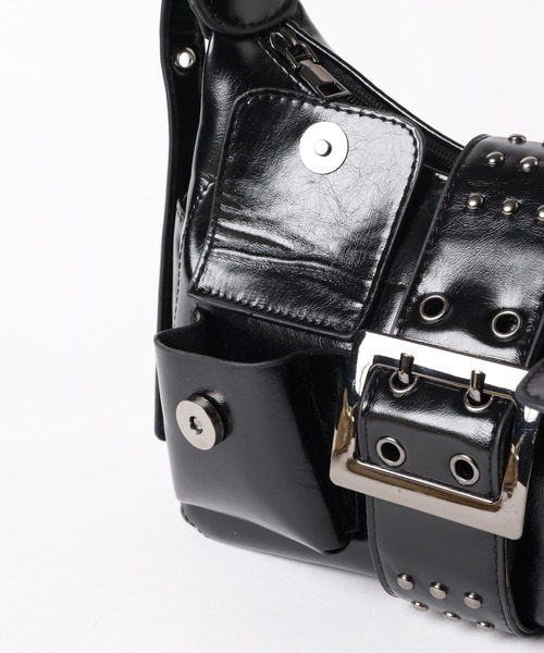 3.3 Field Trip (3.3フィールドトリップ)の「3.3 Field Trip/バックルデザインバッグ(ショルダーバッグ・レディース・ブラック/イエロー・FREE)」の15枚目の写真