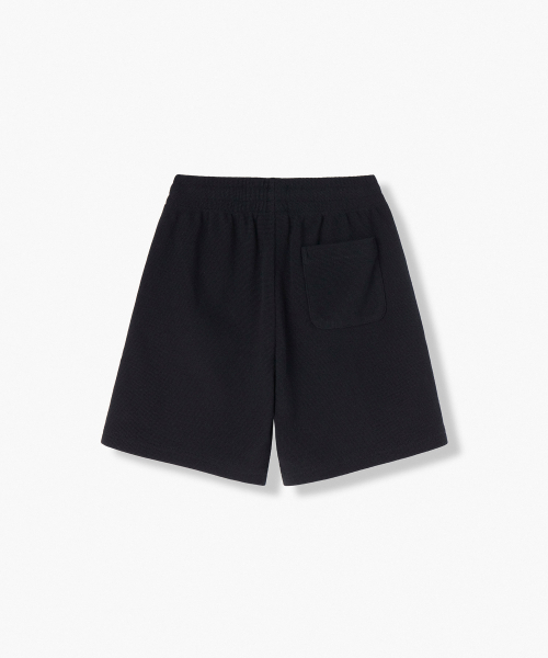 MUSINSA STANDARD KIDS（ムシンサスタンダードキッズ）の「ワッフルラウンジショーツ[ブラック]（その他パンツ・レディース・その他・150/160/100/110/120/130/140）」の3枚目の写真