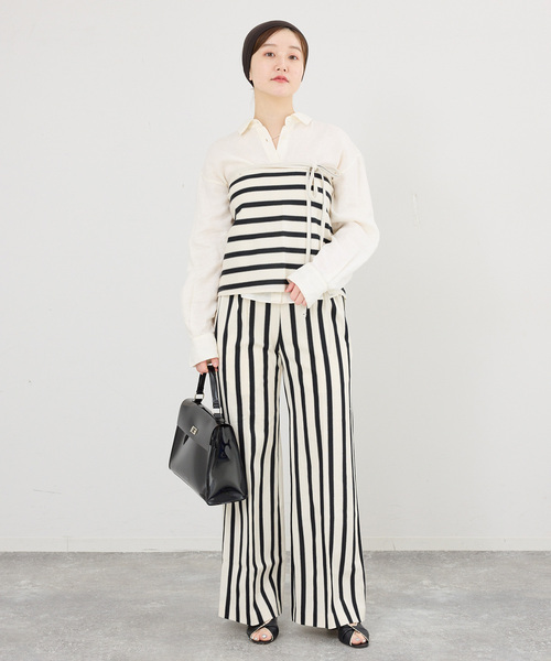 IENA（イエナ）の「リネンワイドショートシャツ（シャツ/ブラウス・レディース・サックスブルー/ホワイト/ブラウン/レッド・FREE）」の22枚目の写真