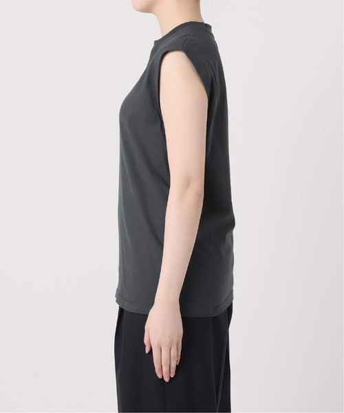 CALMER（カルメール）の「《追加》ナチュルダイCAP SLEEVE Tシャツ2（Tシャツ/カットソー・レディース・ベージュ/チャコールグレー/ホワイト・FREE）」の8枚目の写真