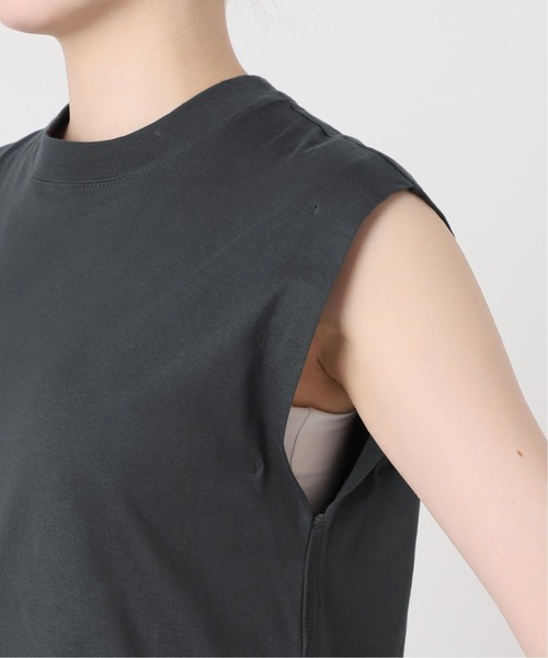 CALMER（カルメール）の「《追加》ナチュルダイCAP SLEEVE Tシャツ2（Tシャツ/カットソー・レディース・ベージュ/チャコールグレー/ホワイト・FREE）」の12枚目の写真