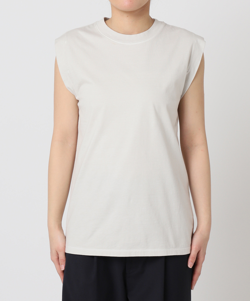 CALMER（カルメール）の「《追加》ナチュルダイCAP SLEEVE Tシャツ2（Tシャツ/カットソー・レディース・ベージュ/チャコールグレー/ホワイト・FREE）」の19枚目の写真