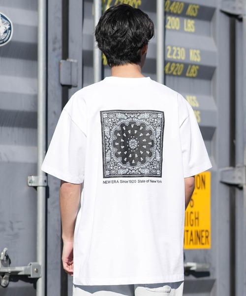 NEW ERA(ニューエラ)の「NEW ERA/ニューエラ 半袖 Tシャツ バックプリント Paisley(Tシャツ/カットソー・メンズ・ホワイト/ライトブラウン/ブラック・M/L/XL/XXL)」の6枚目の写真