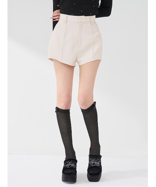 Darich（ダーリッチ）の「サイドスリットショートパンツ（その他パンツ・レディース・ブラック/アイボリー/ピンク/ベージュ/グレー・S/M）」の2枚目の写真