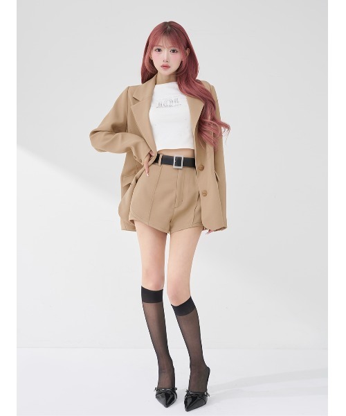 Darich（ダーリッチ）の「サイドスリットショートパンツ（その他パンツ・レディース・ブラック/アイボリー/ピンク/ベージュ/グレー・S/M）」の16枚目の写真