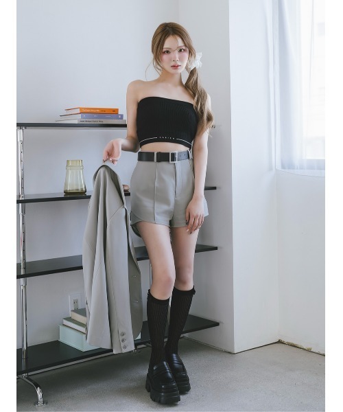Darich（ダーリッチ）の「サイドスリットショートパンツ（その他パンツ・レディース・ブラック/アイボリー/ピンク/ベージュ/グレー・S/M）」の11枚目の写真