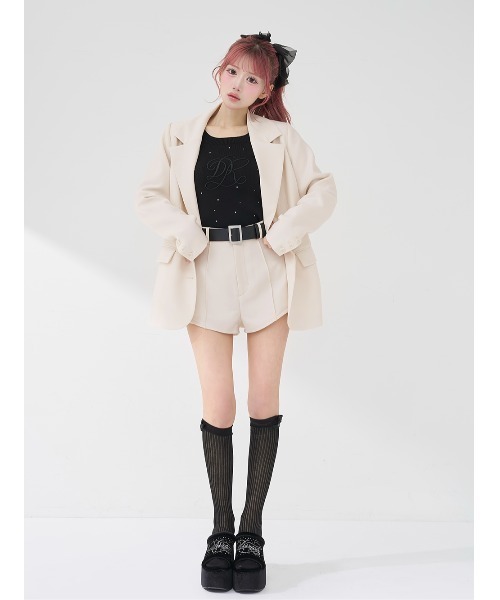 Darich（ダーリッチ）の「サイドスリットショートパンツ（その他パンツ・レディース・ブラック/アイボリー/ピンク/ベージュ/グレー・S/M）」の18枚目の写真