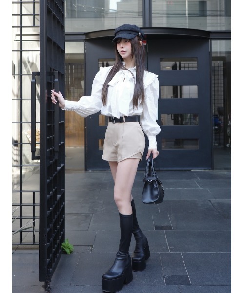 Darich（ダーリッチ）の「サイドスリットショートパンツ（その他パンツ・レディース・ブラック/アイボリー/ピンク/ベージュ/グレー・S/M）」の22枚目の写真