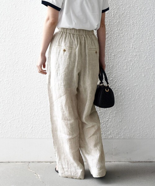 SHIPS any（シップス エニィ）の「SHIPS any:〈洗濯機可能〉リネン イージー ベイカー パンツ（その他パンツ・レディース・ベージュ/ブラウン・36/38）」の22枚目の写真