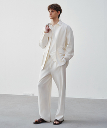 J'RIUM（ジェイリウム）の「ケインリネンハンティングジャケットアイボリー（ミリタリージャケット）」