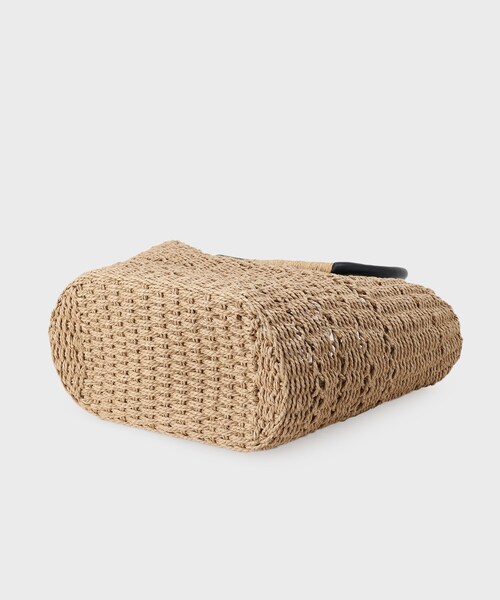 INDIVI（インディヴィ）の「【透かし編み】ペーパーヤーン バスケットバッグ（トートバッグ・レディース・アイボリー/ベージュ・00）」の7枚目の写真