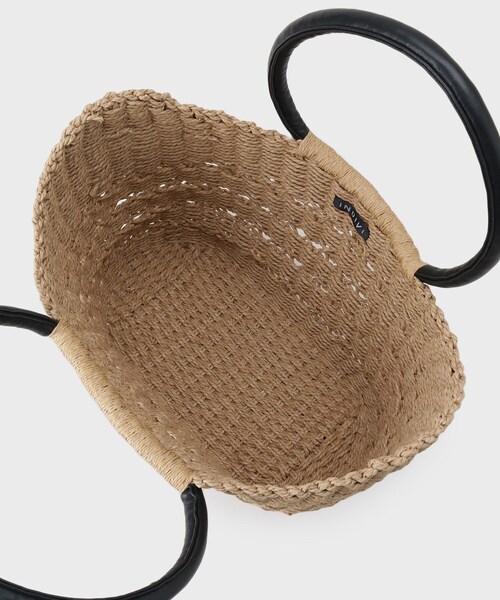 INDIVI（インディヴィ）の「【透かし編み】ペーパーヤーン バスケットバッグ（トートバッグ・レディース・アイボリー/ベージュ・00）」の8枚目の写真