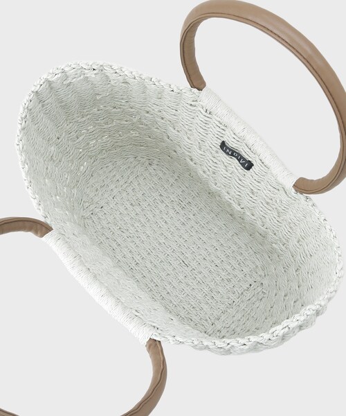 INDIVI（インディヴィ）の「【透かし編み】ペーパーヤーン バスケットバッグ（トートバッグ・レディース・アイボリー/ベージュ・00）」の13枚目の写真