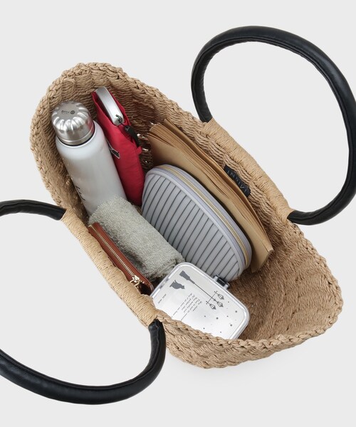 INDIVI（インディヴィ）の「【透かし編み】ペーパーヤーン バスケットバッグ（トートバッグ・レディース・アイボリー/ベージュ・00）」の14枚目の写真