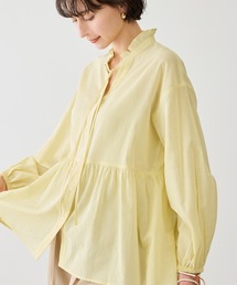 ROPE' PICNIC | お着軽シャツシリーズ コットンボイルスタンドフリルシャツ/接触冷感・通気性(シャツ/ブラウス)