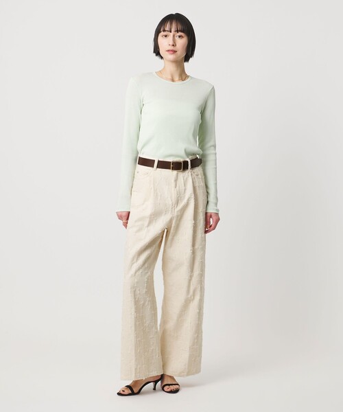 UNITED ARROWS(ユナイテッドアローズ)の「ジャガード タック ワイドパンツ ‐ウォッシャブル‐(その他パンツ・レディース・ナチュラル・36/38/34)」の3枚目の写真