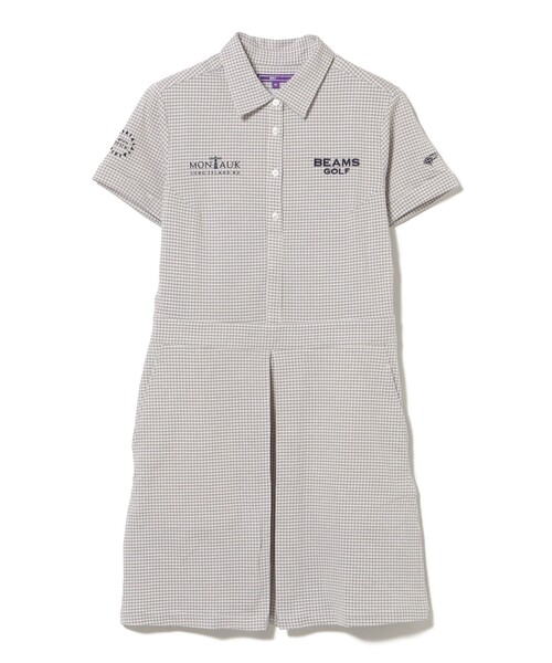 BEAMS GOLF(ビームスゴルフ)の「PURPLE LABEL / MONTAUK ギンガムサッカー ワンピース(ワンピース・レディース・サックスブルー/ネイビー/グレー・SMALL/LARGE/MEDIUM)」の13枚目の写真