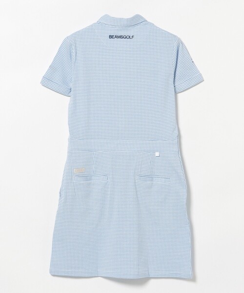 BEAMS GOLF(ビームスゴルフ)の「PURPLE LABEL / MONTAUK ギンガムサッカー ワンピース(ワンピース・レディース・サックスブルー/ネイビー/グレー・SMALL/LARGE/MEDIUM)」の21枚目の写真