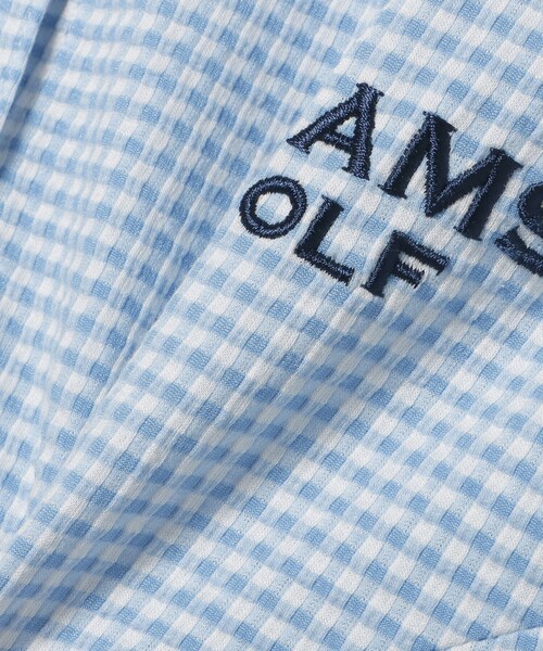 BEAMS GOLF(ビームスゴルフ)の「PURPLE LABEL / MONTAUK ギンガムサッカー ワンピース(ワンピース・レディース・サックスブルー/ネイビー/グレー・SMALL/LARGE/MEDIUM)」の22枚目の写真
