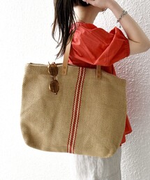 TARANGO（タランゴ）の「TARANGO: ライン デザイン ジュート ビッグ トート（A4対応）（トートバッグ）」