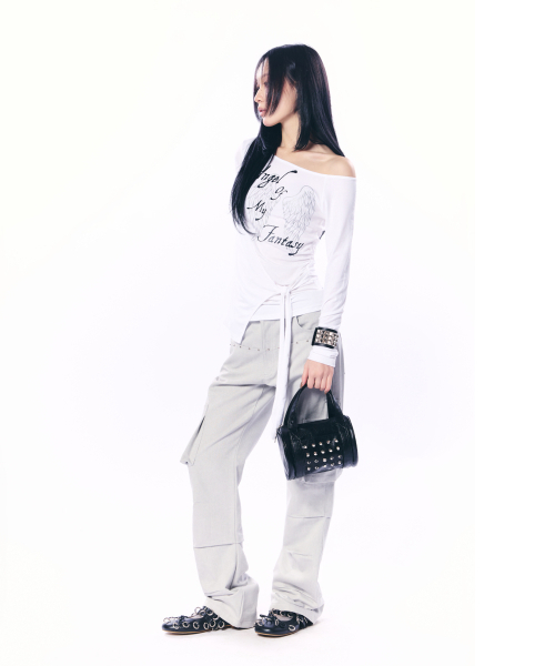 SETUP-EXE（セットアップイーエックスイー）の「WRAP ONE-SHOULDER TOP / WHITE（Tシャツ/カットソー・レディース・その他・OS）」の3枚目の写真