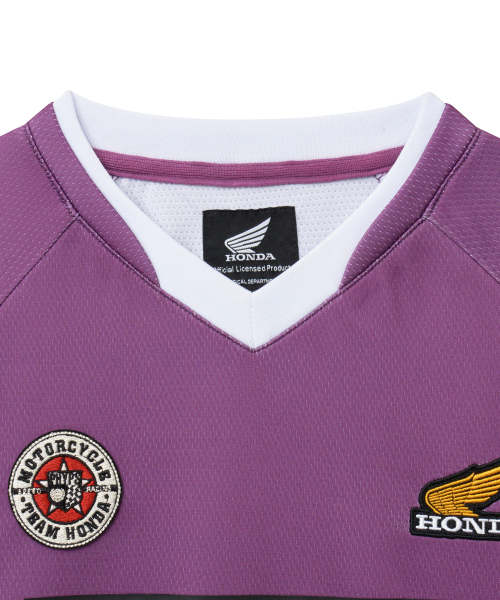PHYPS MOTORCYCLE(フィップスモーターサイクル)の「Mesh Series Logo Long Sleeve Purple(Tシャツ/カットソー・レディース・その他・MEDIUM/LARGE/X-LARGE/SMALL)」の3枚目の写真