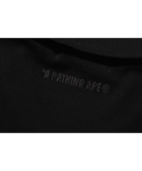 A BATHING APE（アベイシングエイプ）の「ONE POINT REGULAR FIT POLO SHIRT（ポロシャツ・メンズ・ブラック/ホワイト・X-LARGE/LARGE/XX-LARGE/MEDIUM/SMALL）」の10枚目の写真