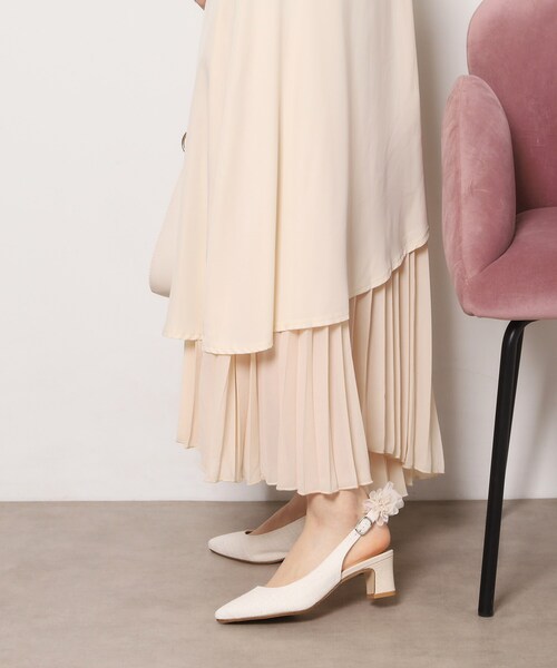 ESPERANZA(エスペランサ)の「シフォンリボン付きバックストラップパンプス(パンプス・レディース・アイボリー系2/パープル系2/ブラック系2・LL/S/M/L)」の11枚目の写真