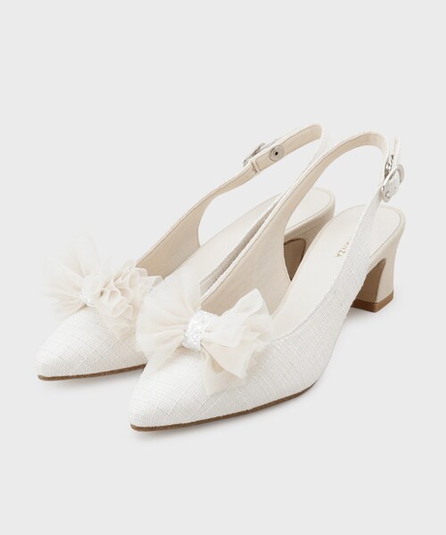 ESPERANZA(エスペランサ)の「シフォンリボン付きバックストラップパンプス(パンプス・レディース・アイボリー系2/パープル系2/ブラック系2・LL/S/M/L)」の20枚目の写真