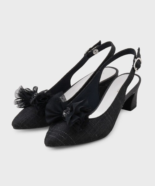 ESPERANZA(エスペランサ)の「シフォンリボン付きバックストラップパンプス(パンプス・レディース・アイボリー系2/パープル系2/ブラック系2・LL/S/M/L)」の21枚目の写真