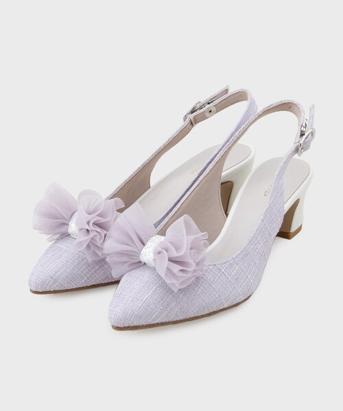 ESPERANZA(エスペランサ)の「シフォンリボン付きバックストラップパンプス(パンプス・レディース・アイボリー系2/パープル系2/ブラック系2・LL/S/M/L)」の22枚目の写真
