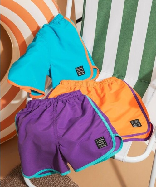 BRANSHES（ブランシェス）の「【水着 / SWIM】配色サーフパンツ（水着・キッズ・ブルー/オレンジ/パープル・140/120/100/130/110/150/90）」の10枚目の写真