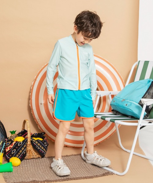 BRANSHES（ブランシェス）の「【水着 / SWIM】配色サーフパンツ（水着・キッズ・ブルー/オレンジ/パープル・140/120/100/130/110/150/90）」の11枚目の写真