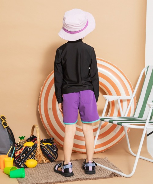 BRANSHES（ブランシェス）の「【水着 / SWIM】配色サーフパンツ（水着・キッズ・ブルー/オレンジ/パープル・140/120/100/130/110/150/90）」の22枚目の写真
