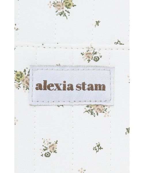 ALEXIA STAM（アリシアスタン）の「Floral Landscape Quilted Pouch /フローラル 台形キルティングポーチ（ポーチ・レディース・ブルー/ホワイト・FREE）」の7枚目の写真