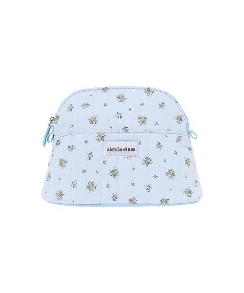 ALEXIA STAM（アリシアスタン）の「Floral Landscape Quilted Pouch /フローラル 台形キルティングポーチ（ポーチ・レディース・ブルー/ホワイト・FREE）」の10枚目の写真